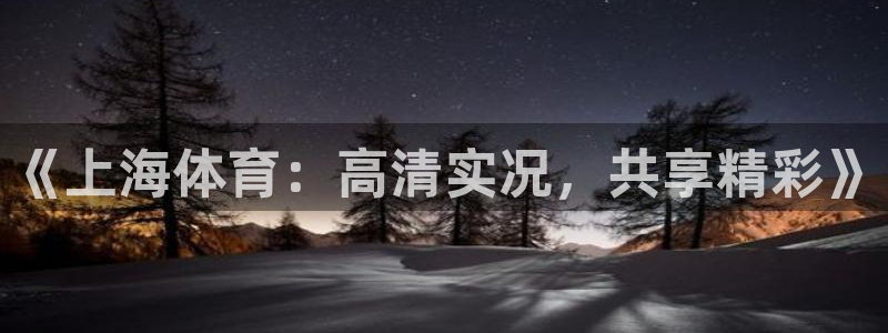 《上海体育：高清实况，共享精彩》